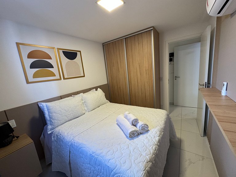 Apartamento de 1 quarto no Cabo Branco