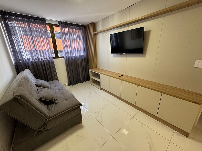 Apartamento de 1 quarto no Cabo Branco