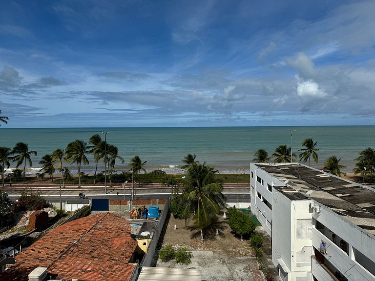 Novíssimo Flat de luxo com vista para o mar